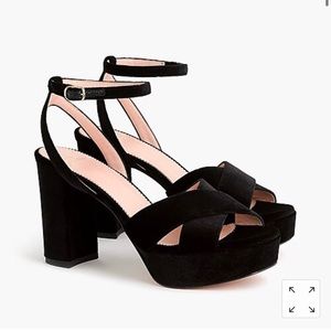 J.Crew Collection Velvet platform